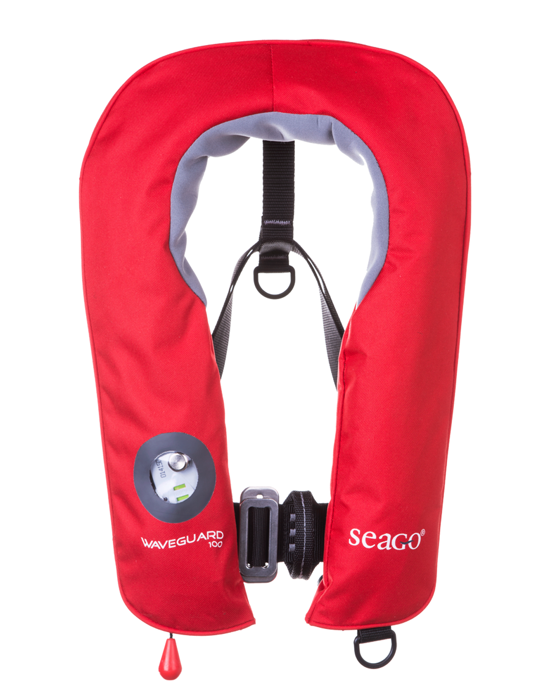 Red A628 Seago Classic Manual Gas & Harness Inflation Lifejacket 190N Navy 